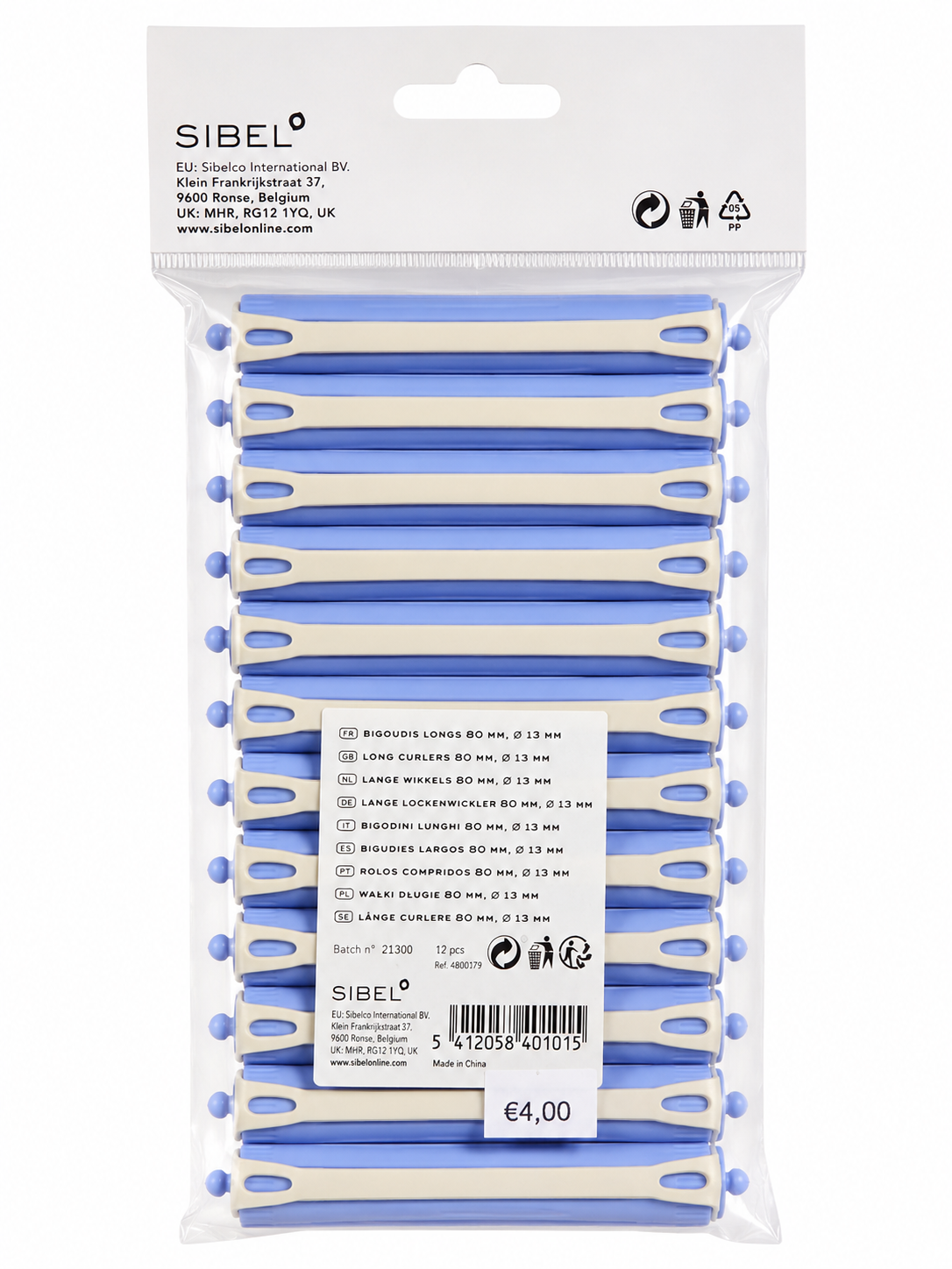 Sibel Zelfklevende Permanentwikkels 80 mm x Ø 13 mm – 12 Stuks