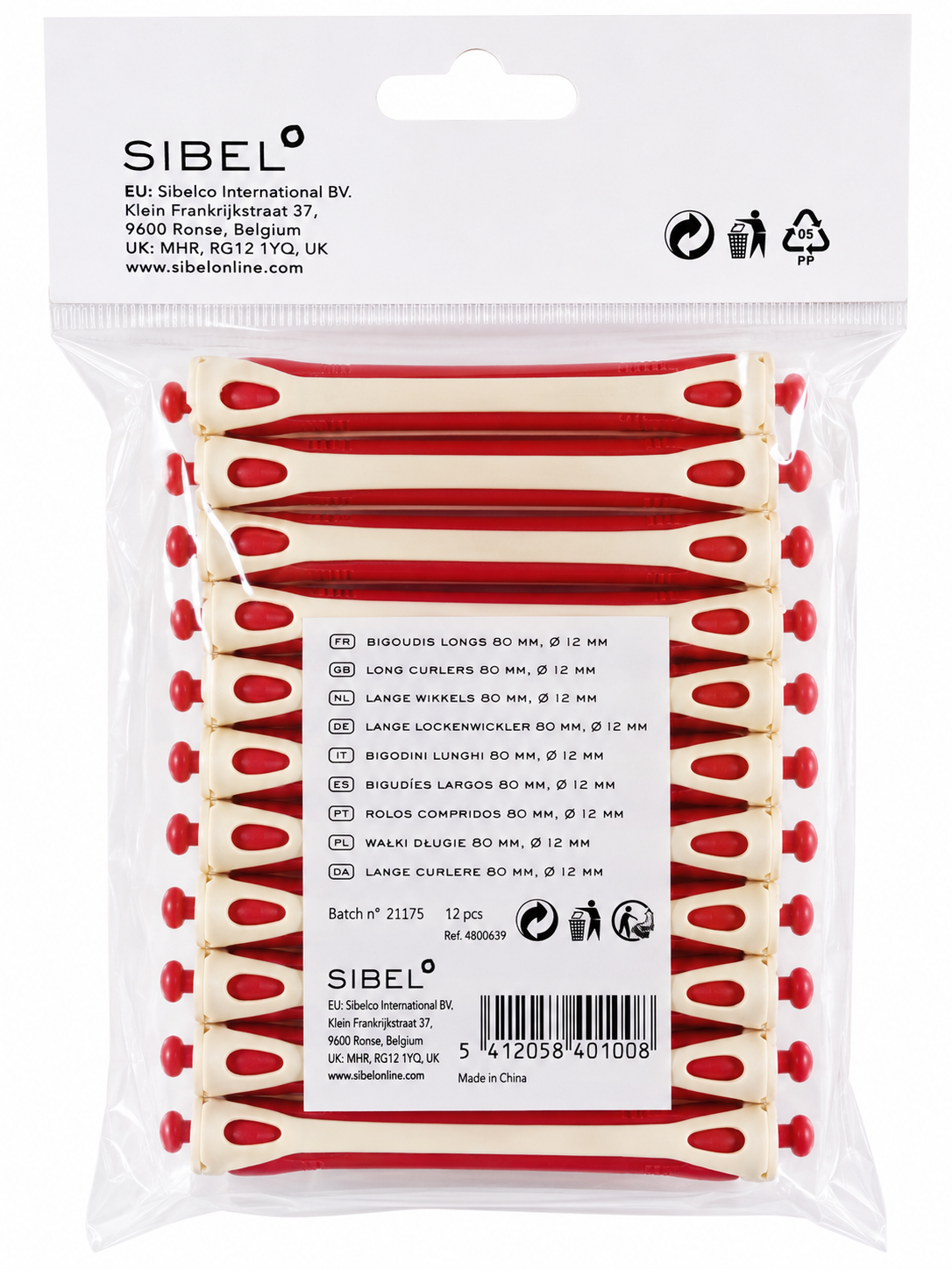 Sibel Zelfklevende Permanentwikkels 80 mm x Ø 12 mm – 12 Stuks