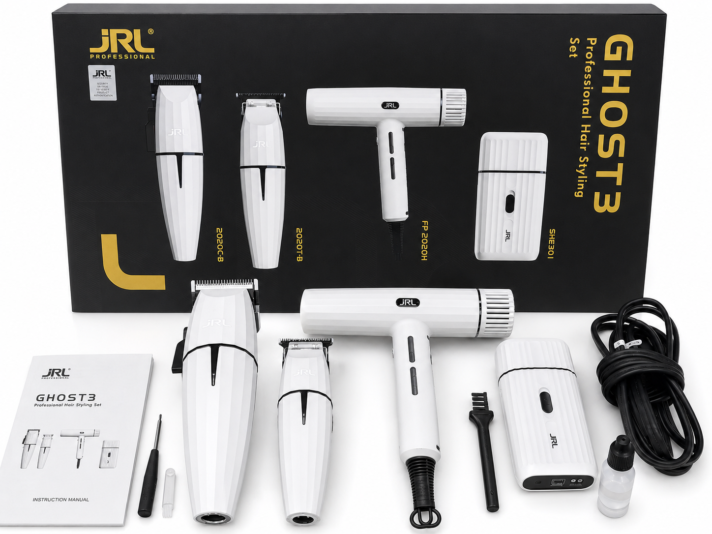 JRL Ghost 3 Professional Hair Styling Set – Limited White Edition