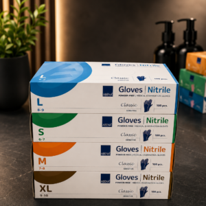 ABENA Nitrile Handschoenen – Poedervrij – 100 Stuks Zwart