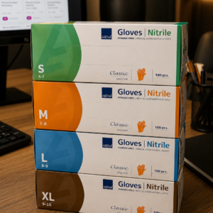 ABENA Nitrile Handschoenen – Poedervrij – 100 Stuks Oranje