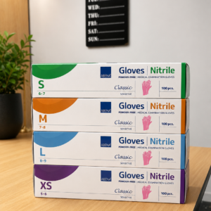 ABENA Nitrile Handschoenen – Poedervrij – 100 Stuks Roze