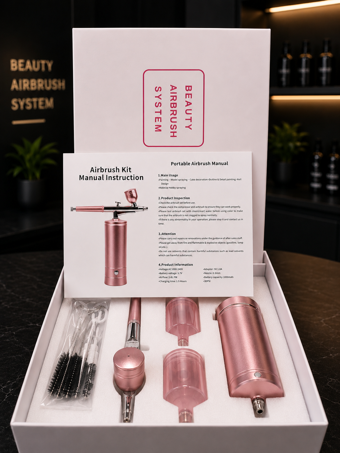 rofessionele draagbare airbrush set