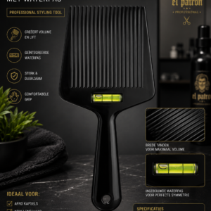 Afro Pick Comb met Waterpas – Professional Styling Tool