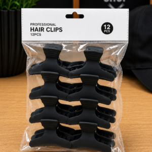 Professionele Haarclips XXL – Zwart (12 Stuks)