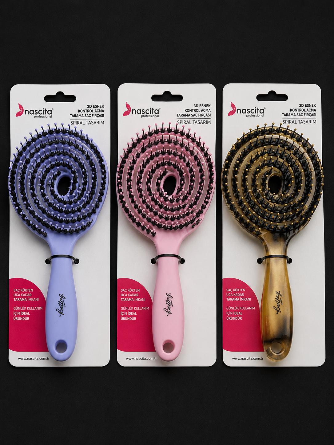 Nascita Betty Pro Spiral Detangling Hair Brush